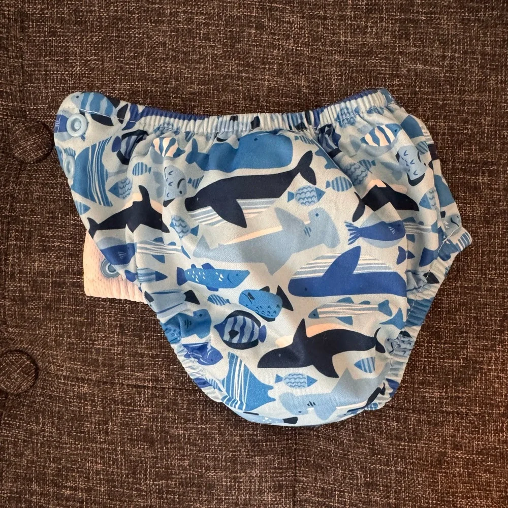 i play. Blue Sea Life Diaper Cover
